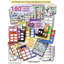 COLORS! Teach 10 Different Colors! 160 Cards and 42 Learning Pages!